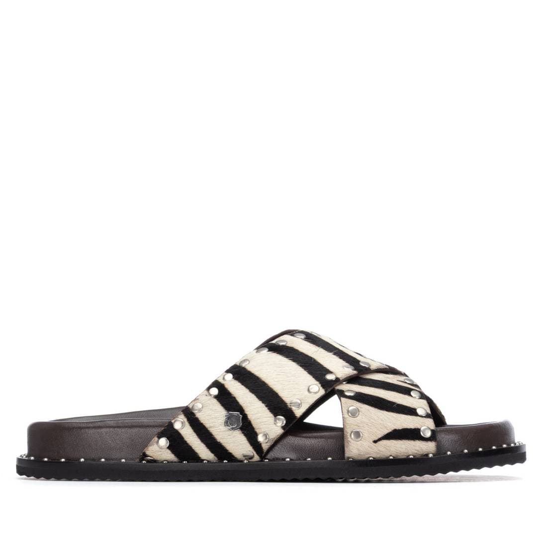 CARMELA _ Sandalia cruzada animal print - Imagen 1