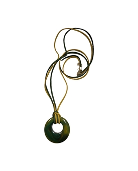 Colgante cordón piedra verde - Imagen 1