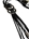 Colgante cordones negros detalles plateado - Imagen 2