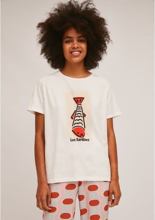 Compañía Fantástica_ Camiseta algodón estampado sardina - Imagen 2