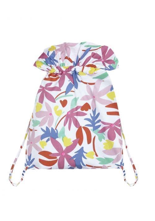 Compañía Fantástica_ Mochila tela flores multicolor - Imagen 1