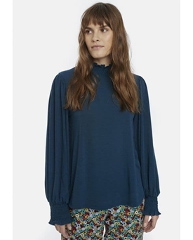 Compañía Fantástica_ Top cuello subido azul - Imagen 2