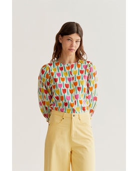 Compañía Fantástica_ Blusa estampada tulipanes - Imagen 1