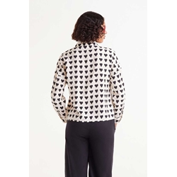 Compañía Fantástica_ Camisa estampado corazones negro - Imagen 2