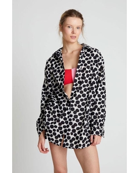 Compañía Fantástica_ Camisa Oversiza estampado terrazo - Imagen 1