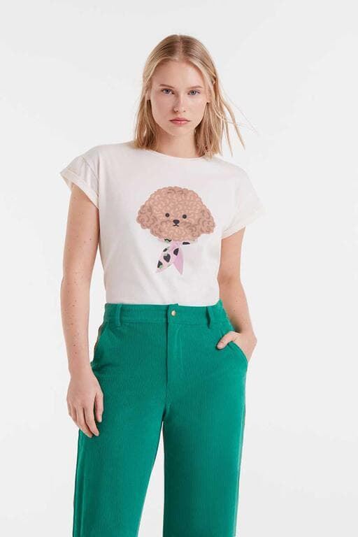 Compañía Fantástica_ Camiseta algodón estampado caniche - Imagen 1