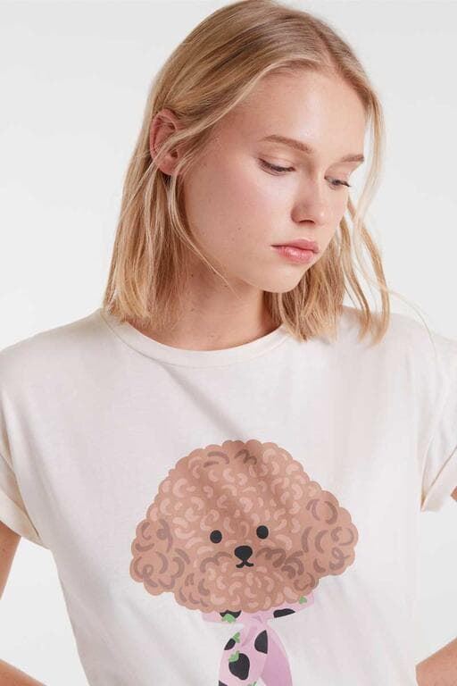 Compañía Fantástica_ Camiseta algodón estampado caniche - Imagen 3