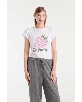 Compañía Fantástica_ Camiseta algodón estampado fresa - Imagen 1