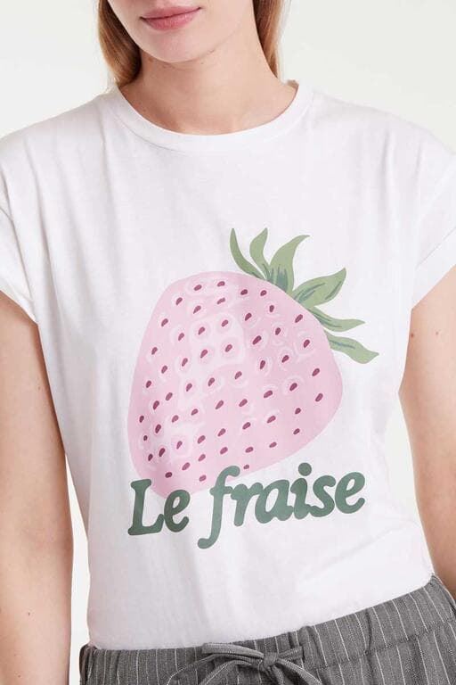 Compañía Fantástica_ Camiseta algodón estampado fresa - Imagen 3
