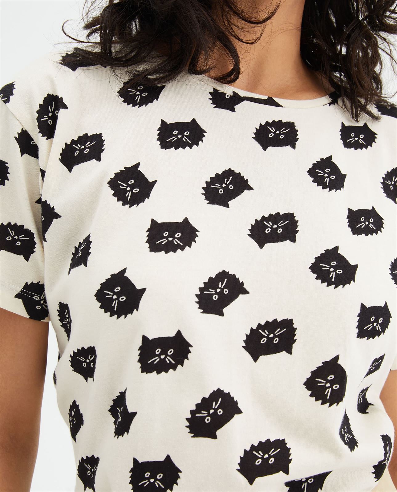 Compañía Fantástica_ Camiseta algodón estampado gatos - Imagen 3
