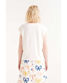 Compañía Fantástica_ Camiseta con print de lazo sin mangas - Imagen 2