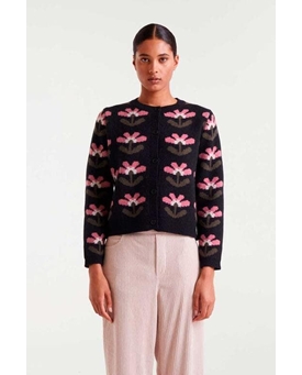 Compañía Fantástica_ Cardigan jacquard con estampado Baboushka Big - Imagen 1