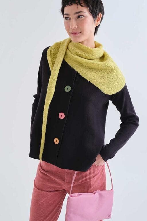 Compañía Fantástica_ Cardigan negra botones colores - Imagen 5