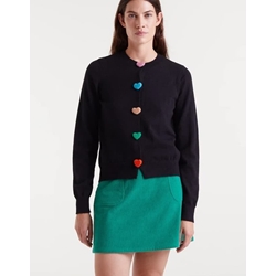 Compañía Fantástica_ Cardigan punto con detalles corazones colores - Imagen 1