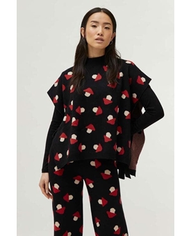 Compañía Fantástica_ Chaleco punto jacquard etsampado setas - Imagen 1