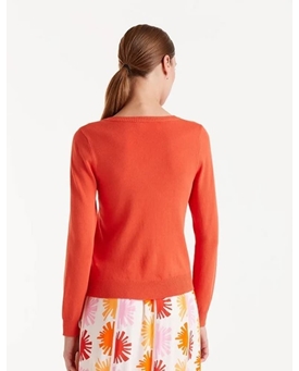 Compañía Fantástica_ Chaqueta de punto fino naranja - Imagen 2