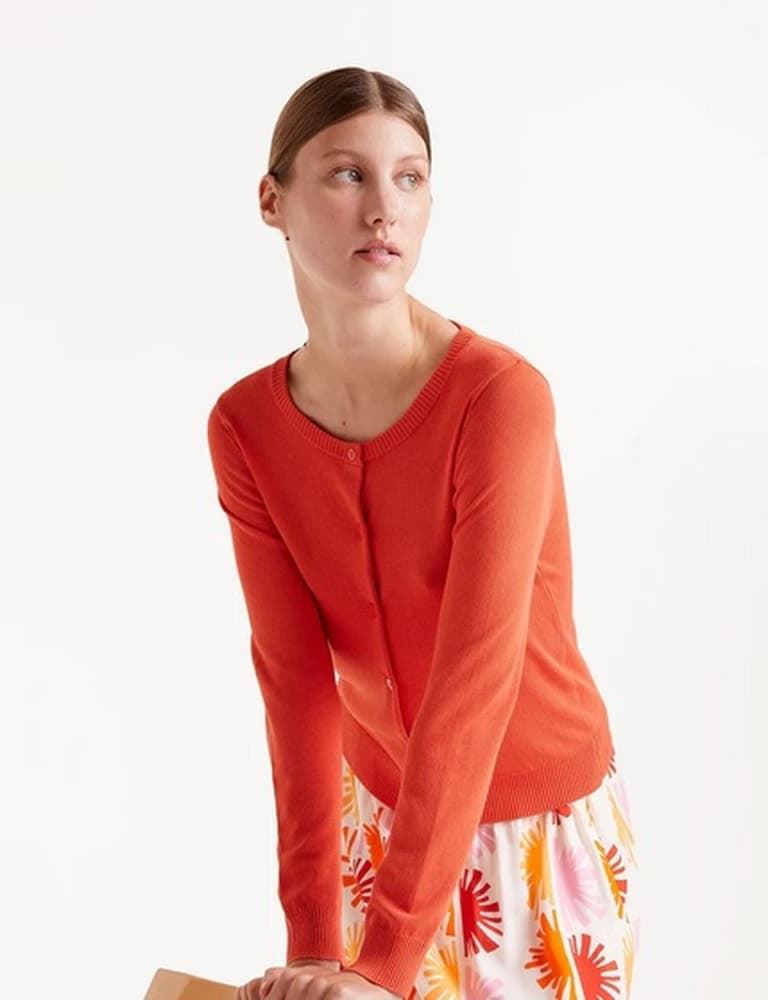 Compañía Fantástica_ Chaqueta de punto fino naranja - Imagen 5