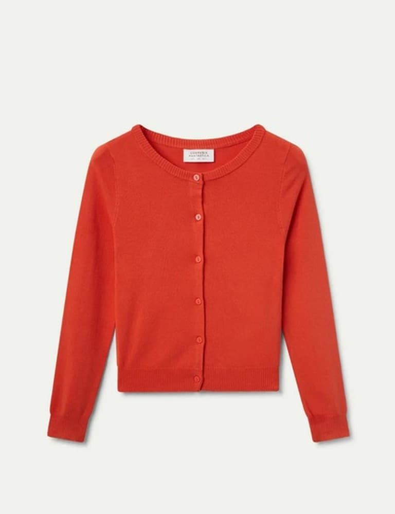 Compañía Fantástica_ Chaqueta de punto fino naranja - Imagen 6
