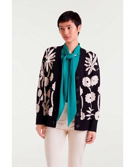 Compañía Fantástica_ Chaqueta jacquard con estampado Tofu - Imagen 1