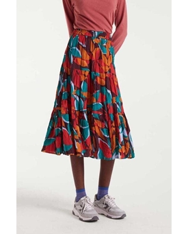 Compañía Fantástica_ Falda midi estampado Ponzonia - Imagen 1