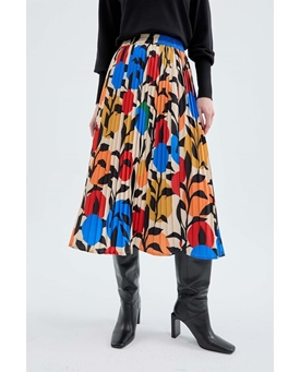 Compañía Fantástica_ Falda plisada estampada - Imagen 1