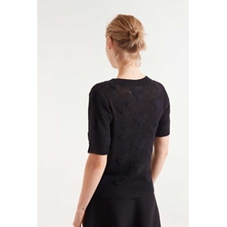 Compañía Fantástica_ Jersey de punto corazones negros - Imagen 2