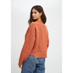 Compañía Fantástica_  Jersey de punto corte asimétrico naranja - Imagen 2