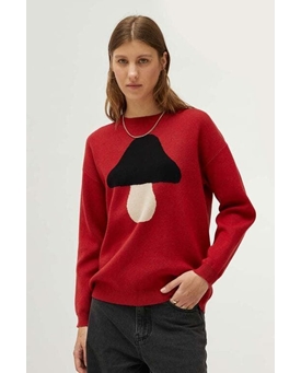 Compañía Fantástica_ Jersey de punto jacquard con print de seta - Imagen 1