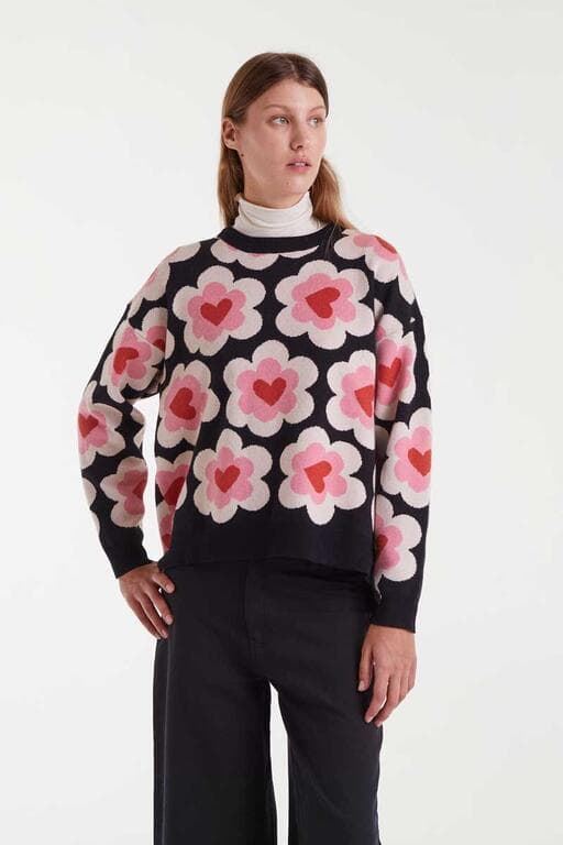 Compañía Fantástica_ Jersey de punto jacquard estampado SweetHeart - Imagen 1