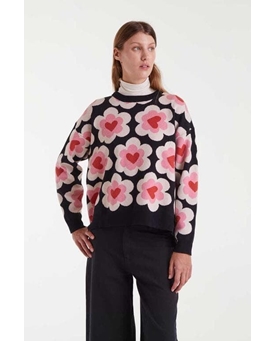 Compañía Fantástica_ Jersey de punto jacquard estampado SweetHeart - Imagen 1