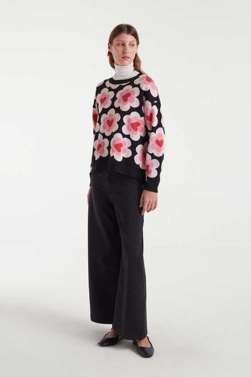Compañía Fantástica_ Jersey de punto jacquard estampado SweetHeart - Imagen 4