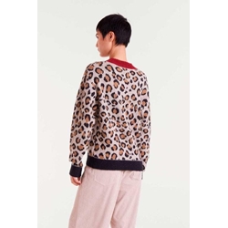 Compañía Fantástica_ Jersey jacquard con estampado mini leopard - Imagen 2