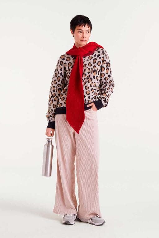 Compañía Fantástica_ Jersey jacquard con estampado mini leopard - Imagen 5