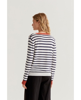 Compañía Fantástica_ Jersey punto fino raya marino - Imagen 2