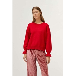 Compañía Fantástica_Jersey punto rojo detalles puños - Imagen 1