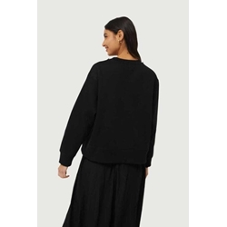 Compañía Fantástica_ Sudadera con cuello joya negra - Imagen 2