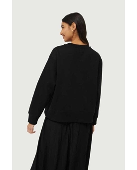 Compañía Fantástica_ Sudadera con cuello joya negra - Imagen 2