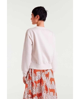 Compañía Fantástica_ Sudadera felpa estampado cat lover - Imagen 2