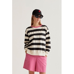 Compañía Fantástica_ Sudadera rayas negras - Imagen 1