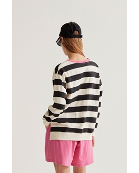 Compañía Fantástica_ Sudadera rayas negras - Imagen 2