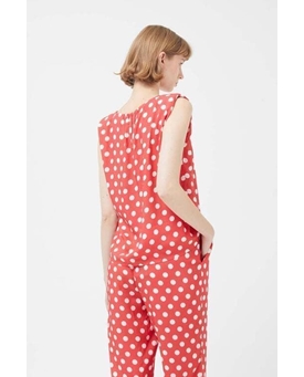 Compañía Fantástica_ Top sin mangas lunares rojo - Imagen 2