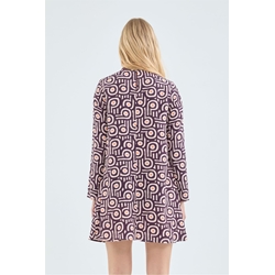 Compañía Fantástica_ Vestido corte evasé estampado geométrico - Imagen 2