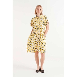 Compañía Fantástica_ Vestido corto camisero geométrico Onigiri - Imagen 1