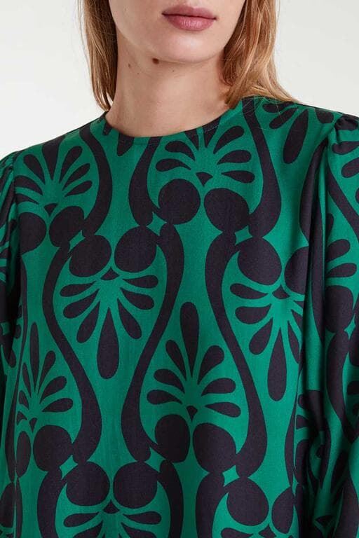 Compañía Fantástica_ Vestido corto con estampado Baroque - Imagen 3