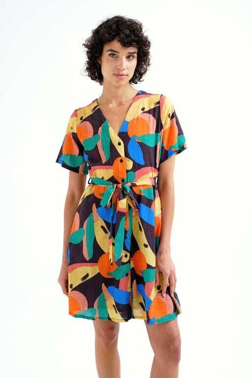 Compañía Fantástica_ Vestido corto con estampado Tutti Frutti Big - Imagen 1