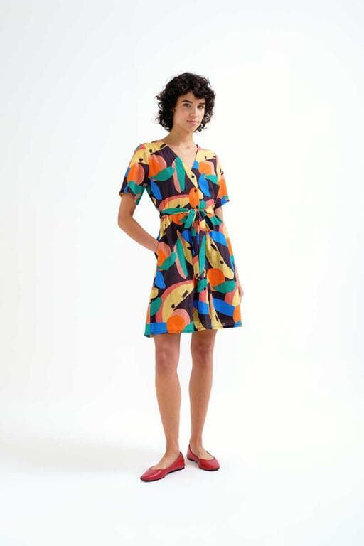 Compañía Fantástica_ Vestido corto con estampado Tutti Frutti Big - Imagen 4