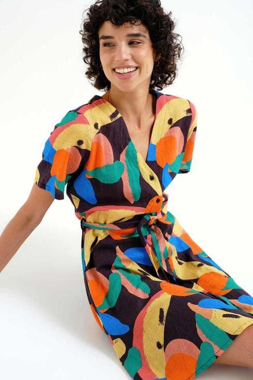 Compañía Fantástica_ Vestido corto con estampado Tutti Frutti Big - Imagen 5