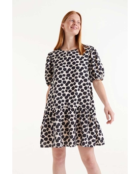 Compañía Fantástica_ Vestido corto esampado de terrazo - Imagen 1