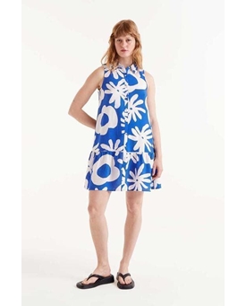 Compañía Fantástica_ Vestido corto floral Bluet blue - Imagen 1