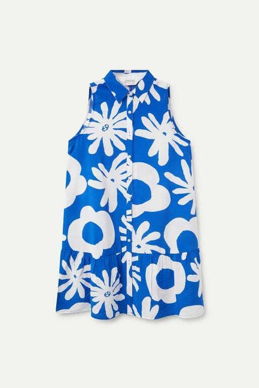 Compañía Fantástica_ Vestido corto floral Bluet blue - Imagen 5